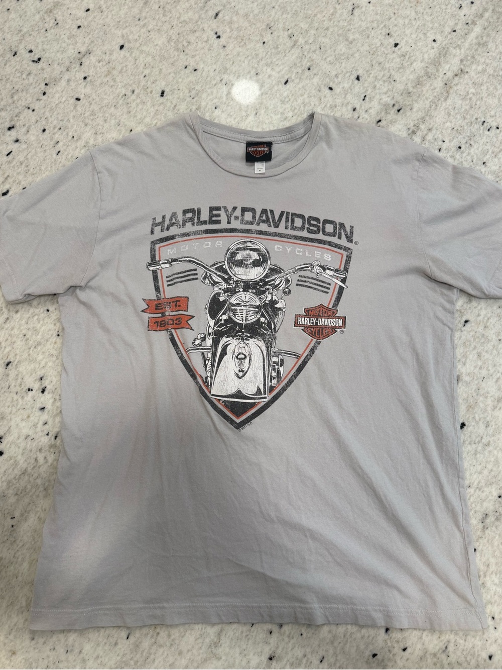 Harley-Davidson Light Gray Short Sleeve Motorcycle Graphic Tee